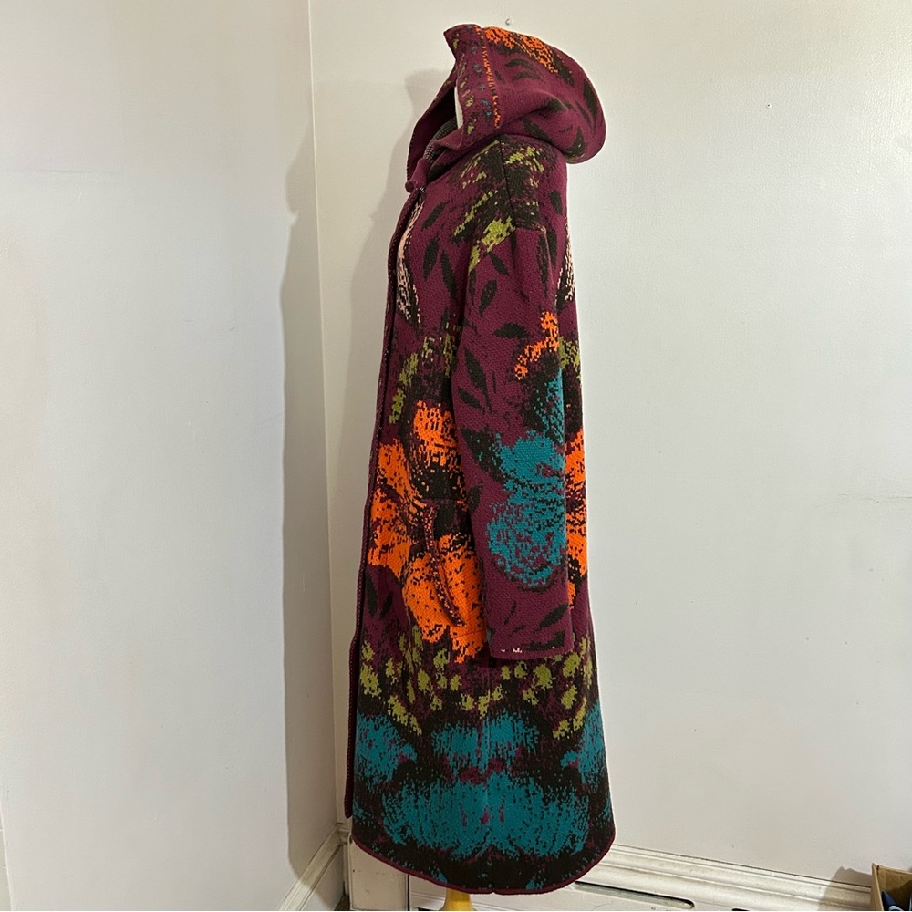 IVKO Floral Wool Cardigan Sweater Coat Large - Picture 6 of 14